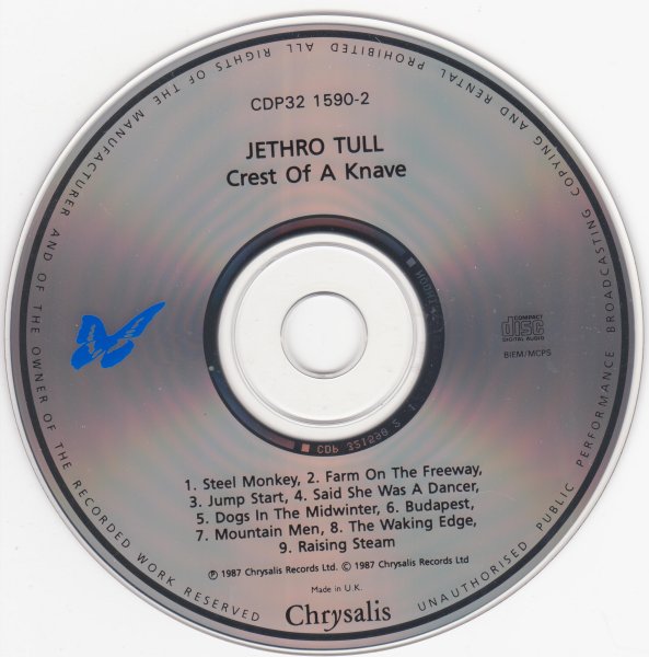 JETHRO TULL-Crest Of A Knave-1987 UK