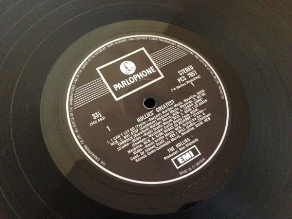 THE HOLLIES - HOLLIES' GREATEST (1968) * UK * PARLOPHONE, PCS 3057 * 1 EMI (ONE BOX) / THE GRAMOPHONE CO. (1969) * NM (M-)