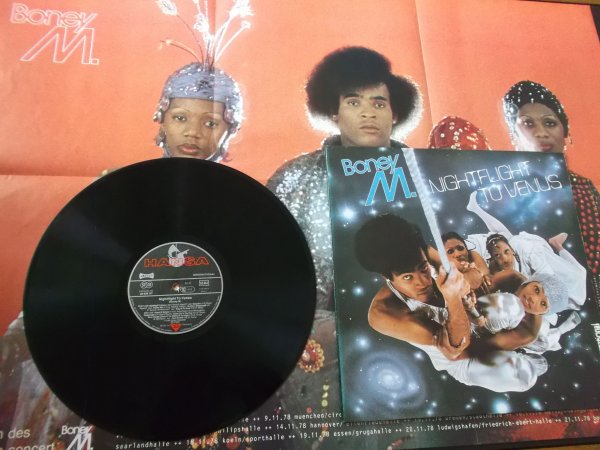BONEY M. 1978 NIGHTFLIGHT TO VENUS, HANSA,GERM.,+ SUPER POSTER ! 
