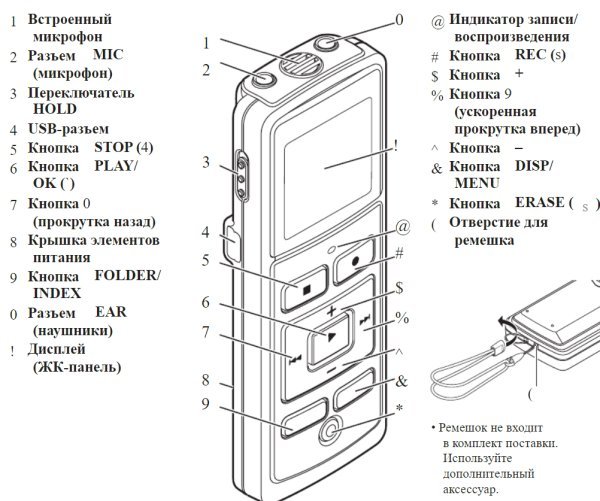 Рабочий диктофон Olympus Voice Recorder VN5500PC