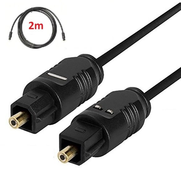 Оптический кабель аудио, оптоволоконный провод / 2 метра