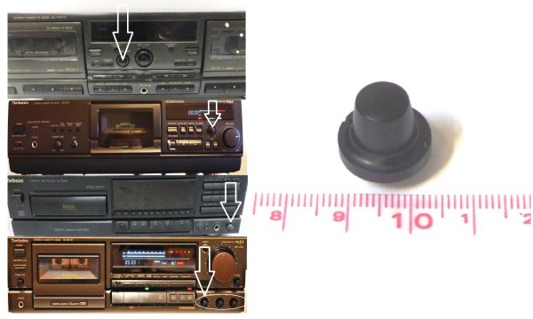 Ручка «уровня баланса» и «громкости» на Technics