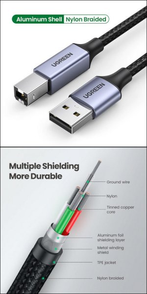 Кабель Hi-Fi USB 2.0 A-B (New) Кабель Hi-Fi USB 2.0 A-B (New)