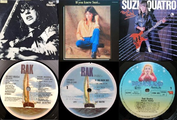 Suzi Quatro -Your Mamma1975/ If You Knew Suzi 1979/ Rock Hard 1980/ Lp 
