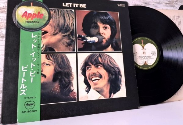 The Beatles -Let It Be 1971 Japan, Apple Records AP-80189,Inner, EX  