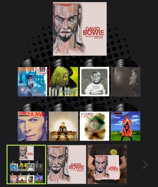 DAVID BOWIE BRILLIANT ADVENTURE (1992 -2001) LP BOX