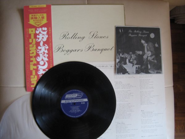  RARE: THE ROLLING STONES - BEGGARS BANQUET UK EXPORT PRESS EX/NM ALL INS 