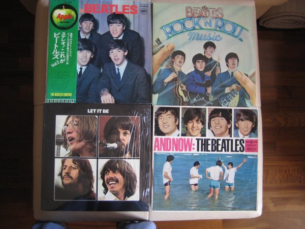 THE BEATLES 4 ORIG LP ALL INS NM/NM