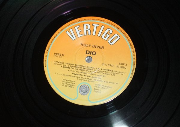 Dio - Holy Diver 1st UK LP NM\NM