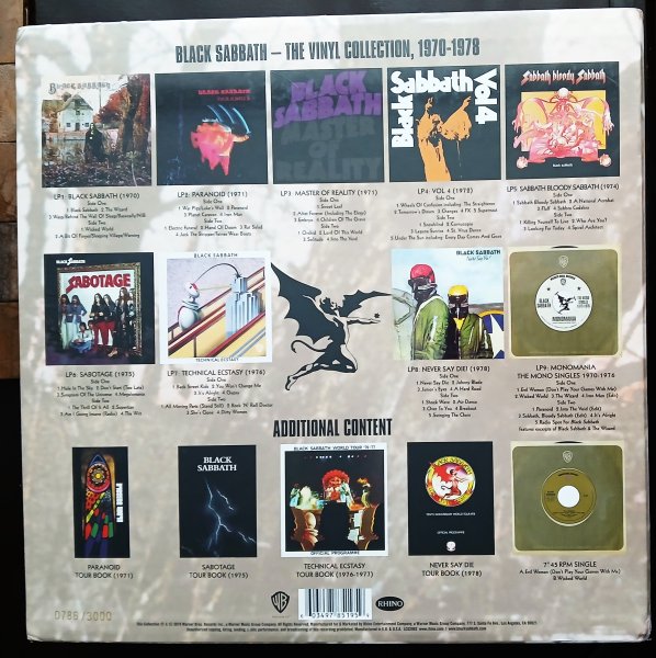 Black Sabbath-The Vinyl Collection 1970-1978. 9 LPs+7` box set. NEW.# 0786.