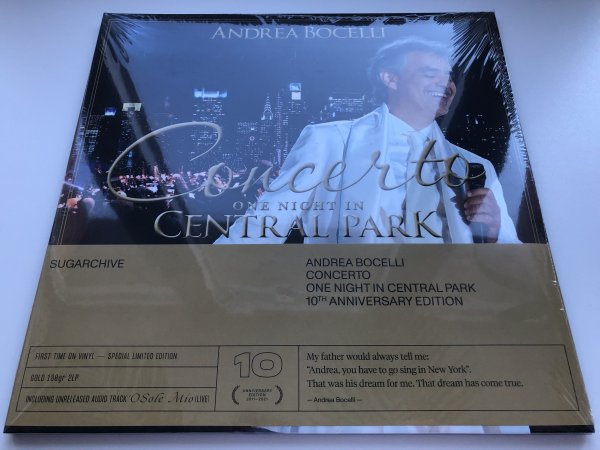 ANDREA BOCELLI CONCERTO (2011) * 10TH ANNIVERSARY EDITION GOLD VINYL * NEW