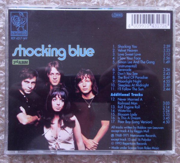 CD SHOCKING BLUE 3rd ALBUM 1993 REPERTOIRE  REP 4317-WY