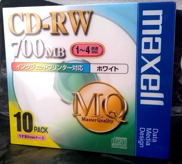 CD-RW MAXELL 10 Pack -��� 80 ����� ������ ▽CDRW▽