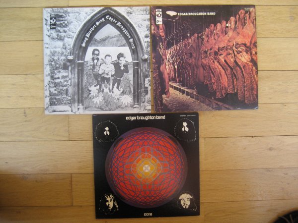 EDGAR BROUGHTON BAND 3 ORIG LP PROMO, POSTER, ALL INS NM/NM 1970,71,73