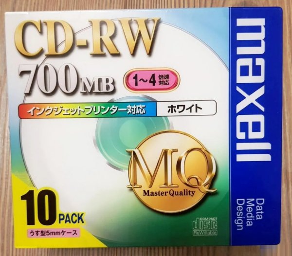 CD-RW MAXELL 10 Pack -��� 80 ����� ������ ▽CDRW▽