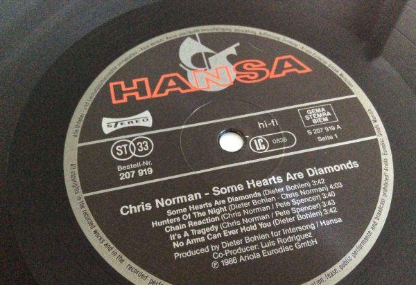 Chris Norman- Some Hearts Are Diamonds 1 st Germany NM+\NM+ Chris Norman- Some Hearts Are Diamonds 1 st Germany NM+\NM+