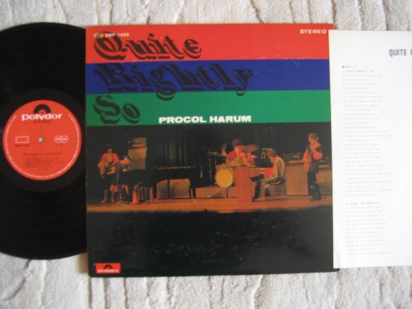 QUITE RIGHTLY SO PROCOL HARUM (SHINE ON BRIGHTLY) JP ORIG LP INS M/M POKORA