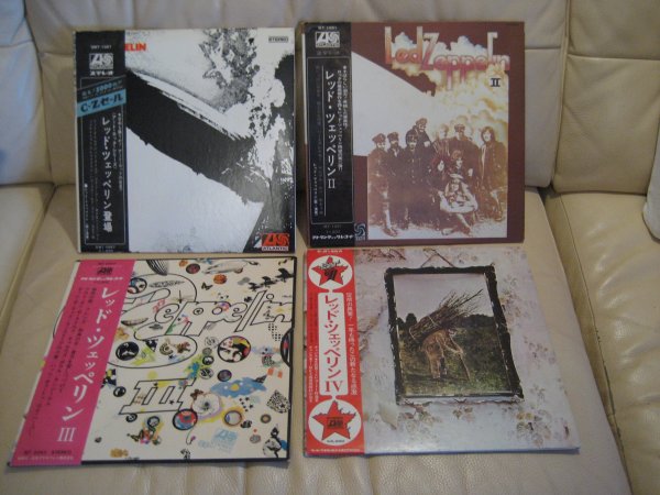 LED ZEPPELIN - I,II,III,IV JP ORIG LP MISS PRESS OBI, ALL INS M/M
