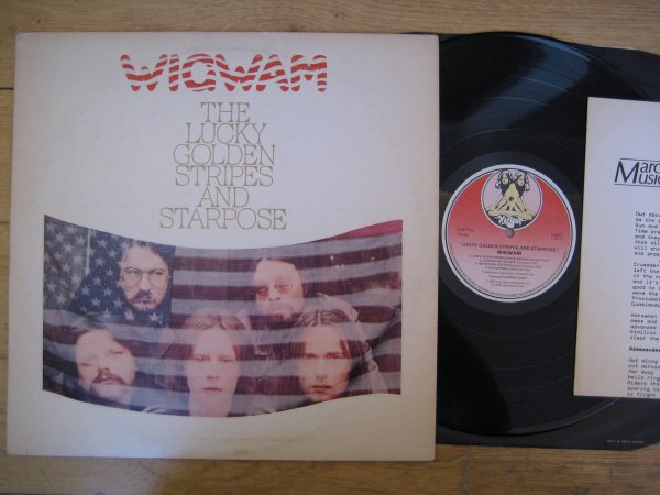 WIGWAM - LUCKY GOLDEN STRIPES AND STARPOSE UK ORIG LP INS NM/NM