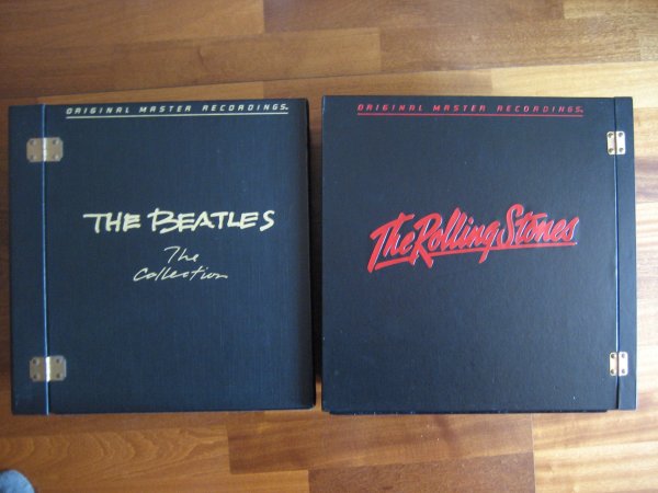 2 ORIG RARE MFSL BOX : THE ROLLING STONES, THE BEATLES ALL INS NM/M