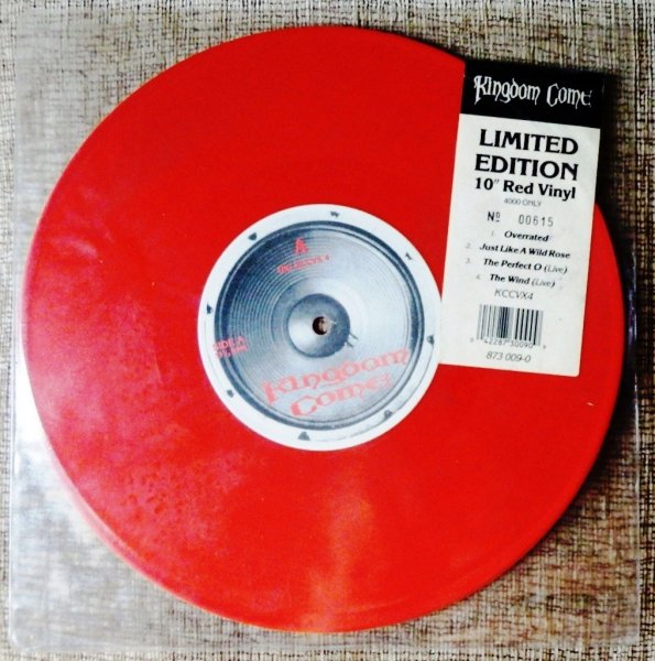 Kingdom Come «Overrated» ©1989 UK, Vinyl, 10", 33 ⅓ RPM, Red Vinyl / EX Kingdom Come «Overrated» ©1989 UK, Vinyl, 10", 33 ⅓ RPM, Red Vinyl / EX
