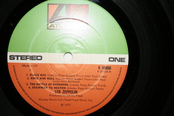 Led Zeppelin � 1V � 1971 � Atlantic � UK (��� logo "W")