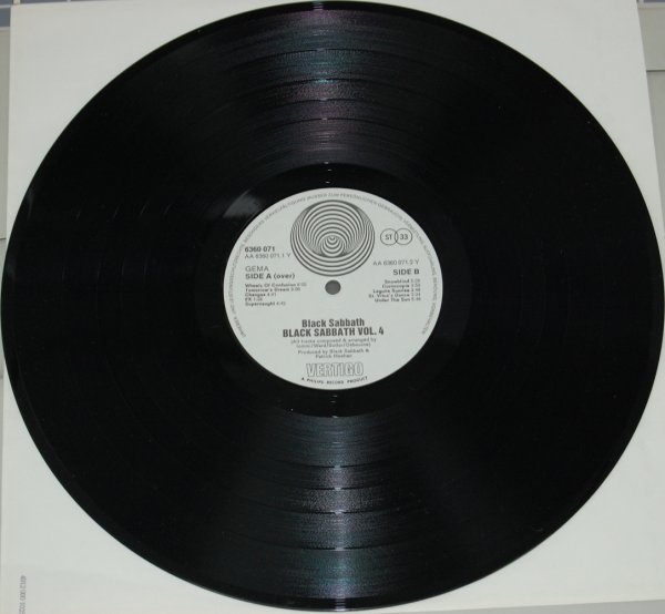+++++BLACK SABBATH<vol 4> VERTIGO SWIRL ������ �����- GERMANY+++++