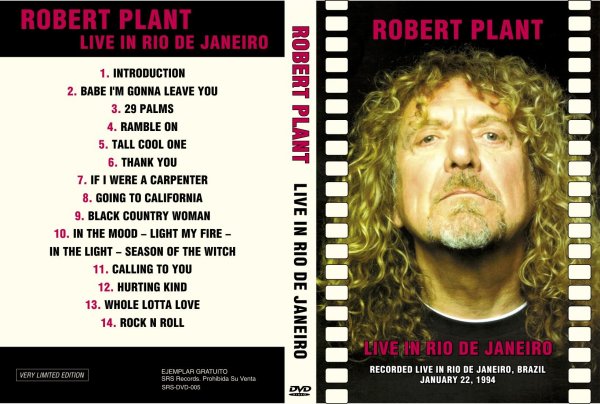 ROBERT PLANT LIVE IN RIO DE JANEIRO RARE DVD ROBERT PLANT LIVE IN RIO DE JANEIRO RARE DVD